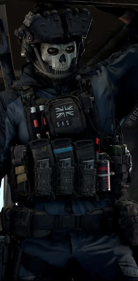 Ghost M W2 Iconic Skull Mask Soldier Wallpaper