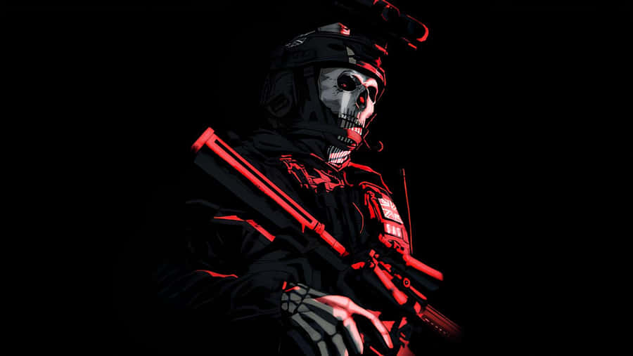 Ghost Modern Warfare2 Character Art Wallpaper
