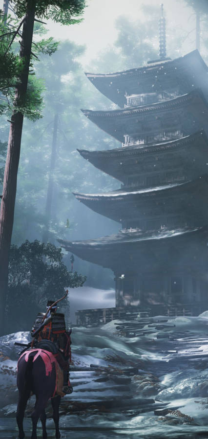 Ghost Of Tsushima Temple 4k Wallpaper