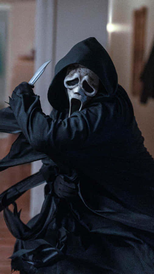 Ghostface Knife Ready Scream6 Wallpaper