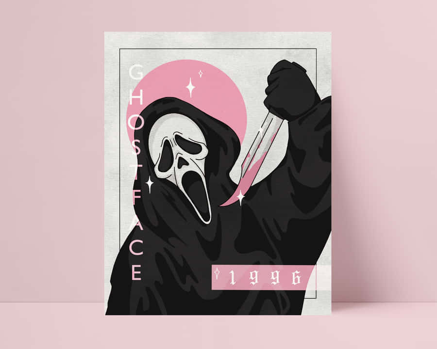 Ghostface Pink Backdrop Artwork1996 Wallpaper
