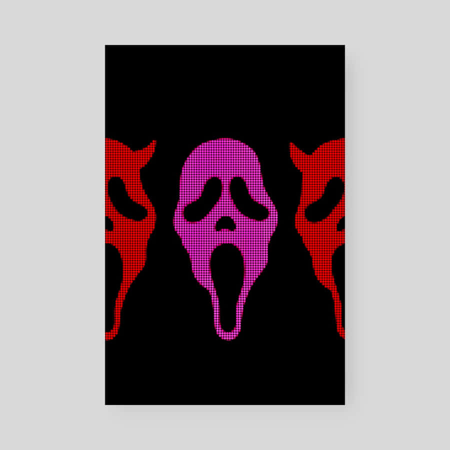 Ghostface Trio Pinkand Red Digital Art Wallpaper