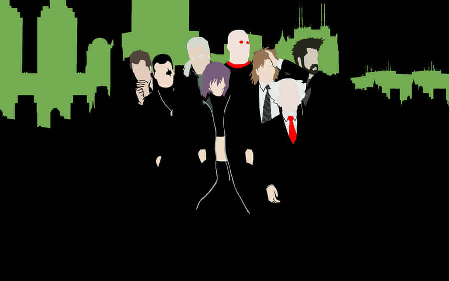 Ghostinthe Shell Team Silhouette Wallpaper