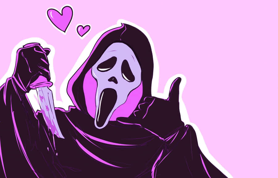 Ghostly Artsy Figure - Ghostface Aesthetic Wallpaper Wallpaper