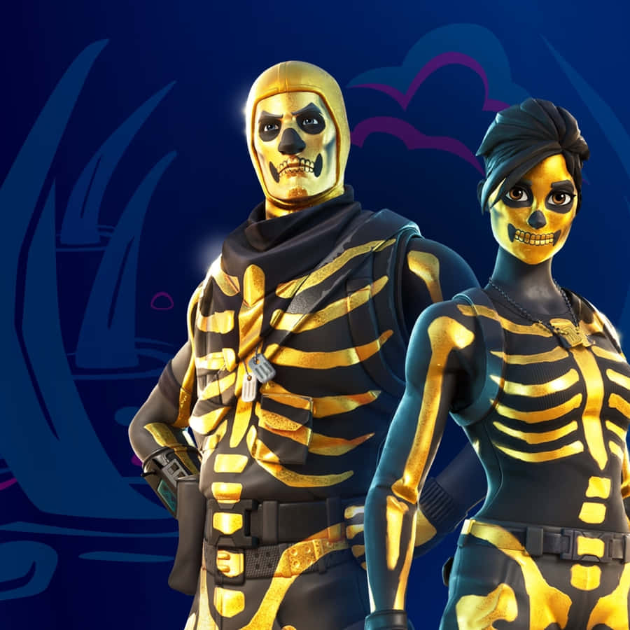 Gilded Skeletons Wallpaper