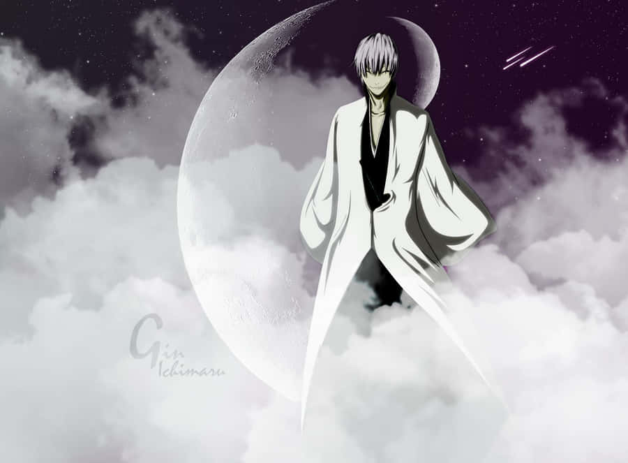 Gin Ichimaru Strikes An Intimidating Pose Wallpaper