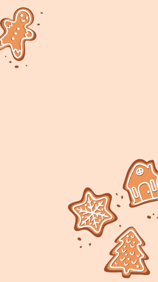 Gingerbread Cookies Christmas Background Wallpaper