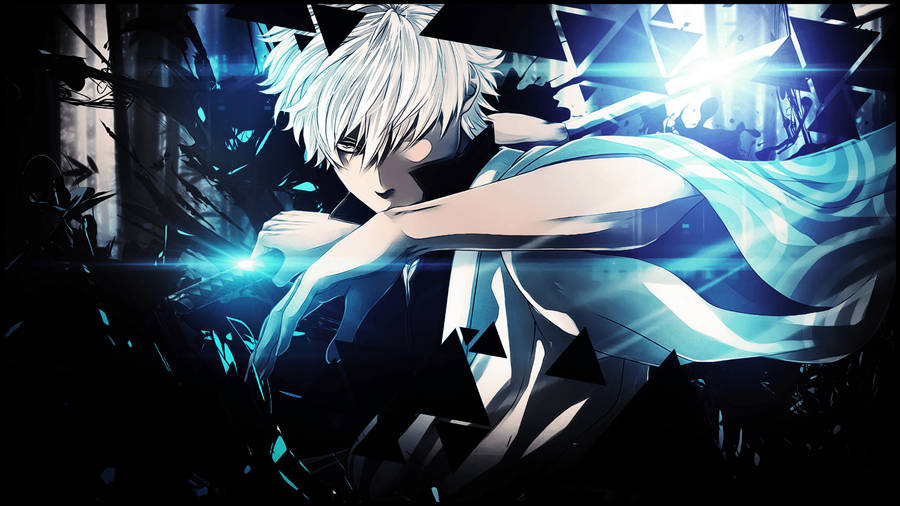 Gintama Gintoki With Black Triangles Wallpaper