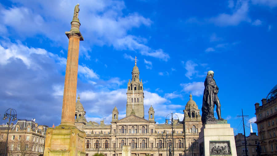 Glasgow George Square Monuments Wallpaper