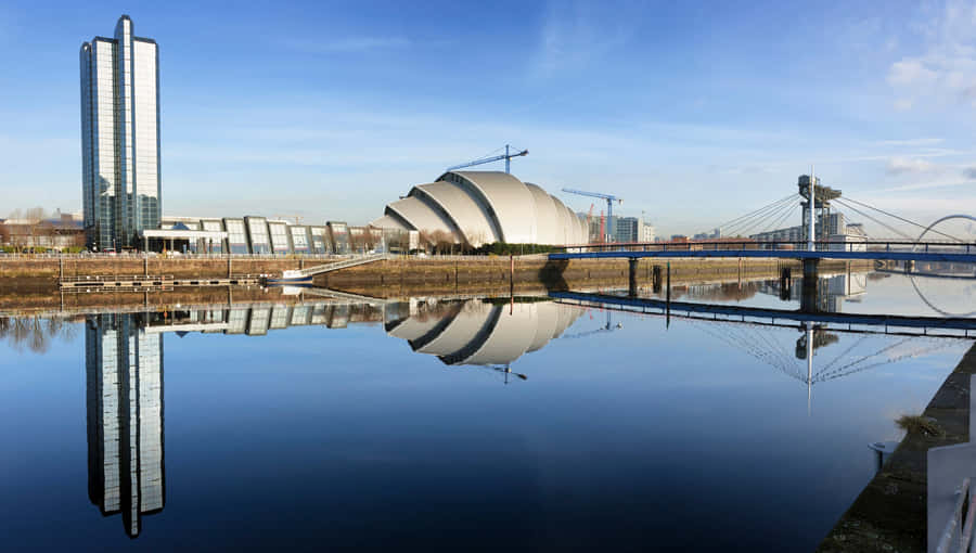 Glasgow River Clyde Reflections Wallpaper