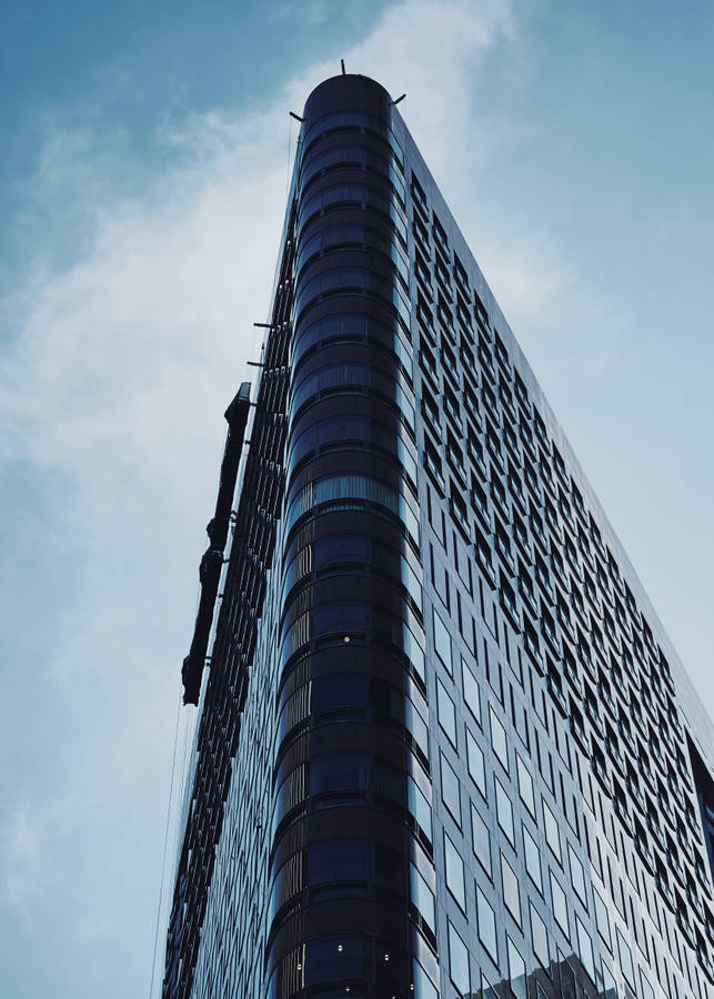 Glass Building With Sharp Edge Wallpaper