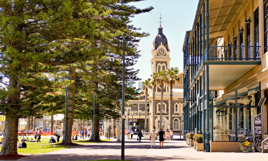 Glenelg Town Halland Promenade Wallpaper