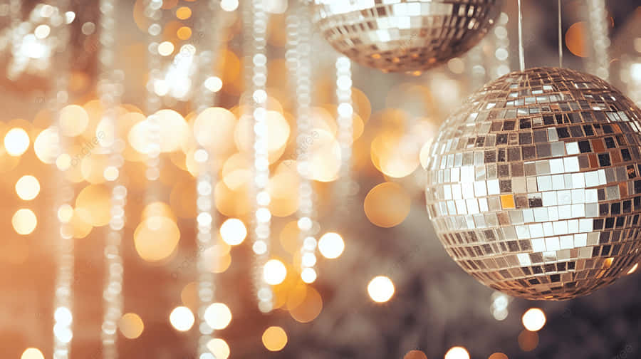 Glimmering Disco Balls Sparkle Wallpaper