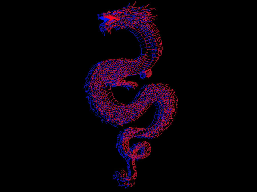 Glitch Dragon Art Dark Aesthetic.jpg Wallpaper