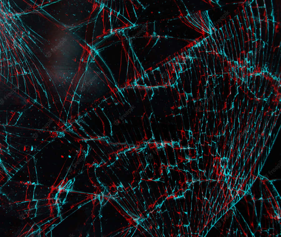 Glitch Effect Cracked Screen Wallpaper