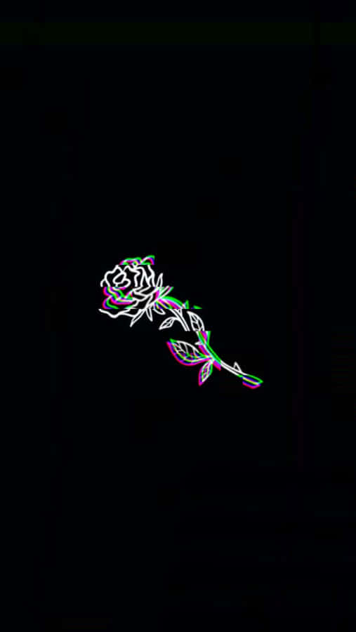 Glitch_ Rose_ Aesthetic_ Dark_ Background.jpg Wallpaper