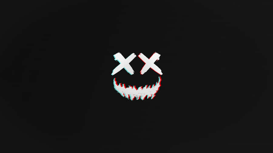 Glitchy Smile Dark Aesthetic Wallpaper