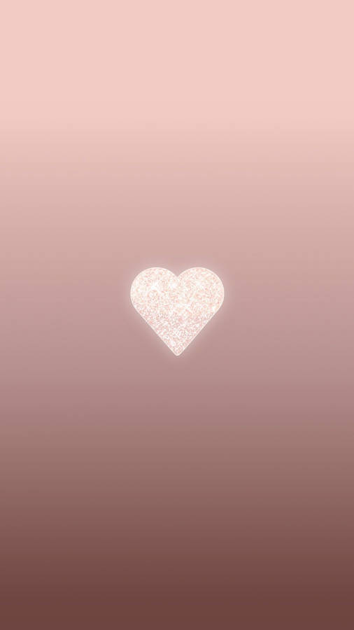 Glitter Rose Gold Heart Love Phone Wallpaper
