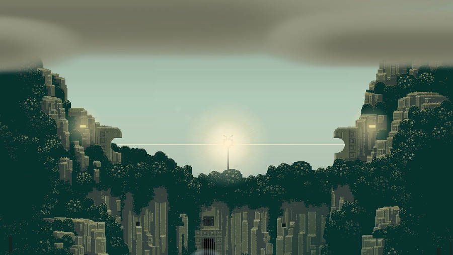 Gloomy Weather 8 Bit Wallpaper