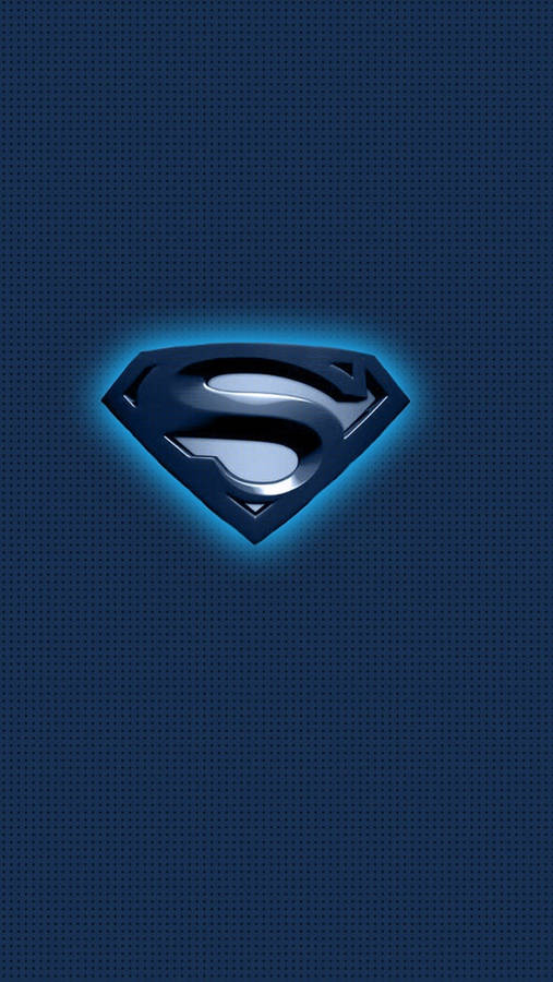 Glowing Blue Superman Symbol Iphone Wallpaper