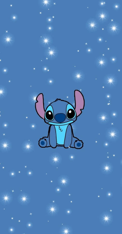 Glowing Cute Stitch Wallpaper