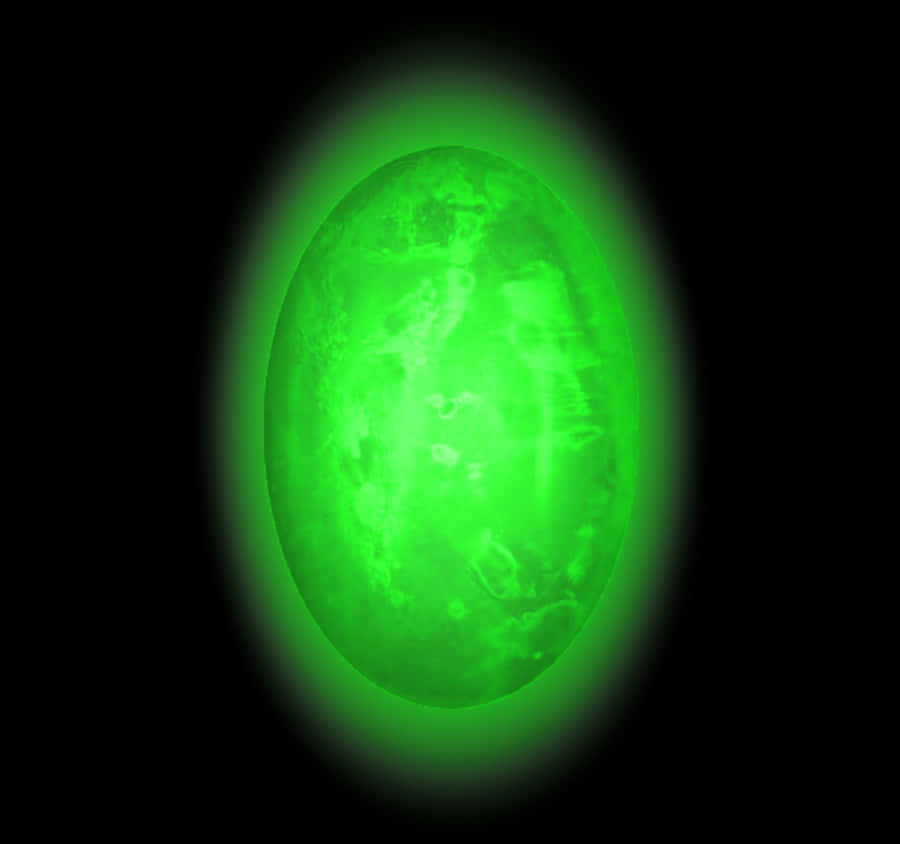 Glowing Green Elliptical Object Wallpaper