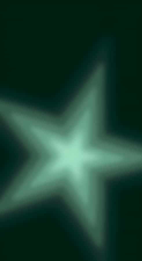 Glowing Green Star Cyber Wallpaper