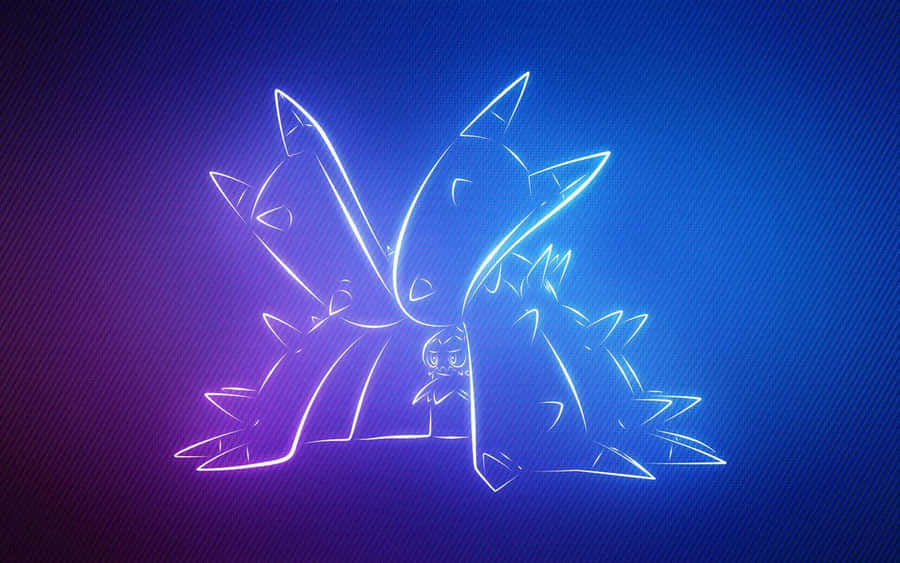 Glowing Outlines Of Toxapex Wallpaper