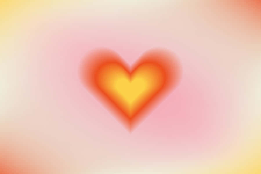 Glowing Pink Heart Aura Wallpaper