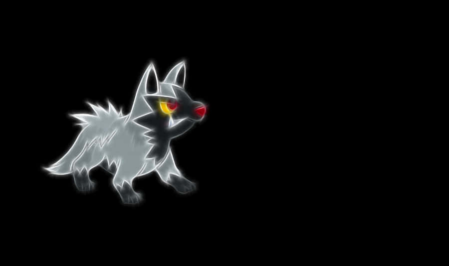Glowing Poochyena Artwork Wallpaper