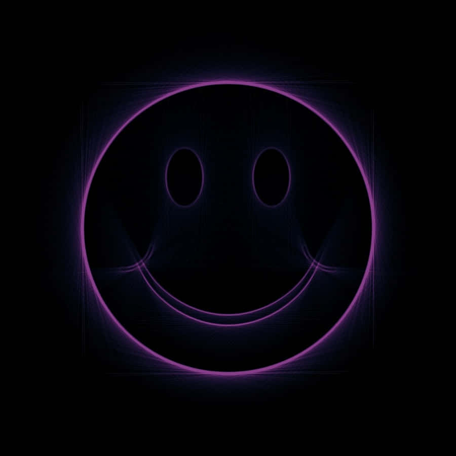 Glowing Purple Smiley Face Wallpaper