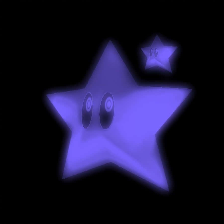 Glowing_ Purple_ Star_ Characters Wallpaper