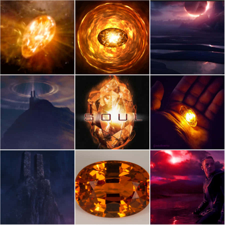 Glowing Soul Stone Held In Hand Wallpaper