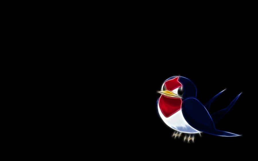 Glowing Taillow Black Art Wallpaper