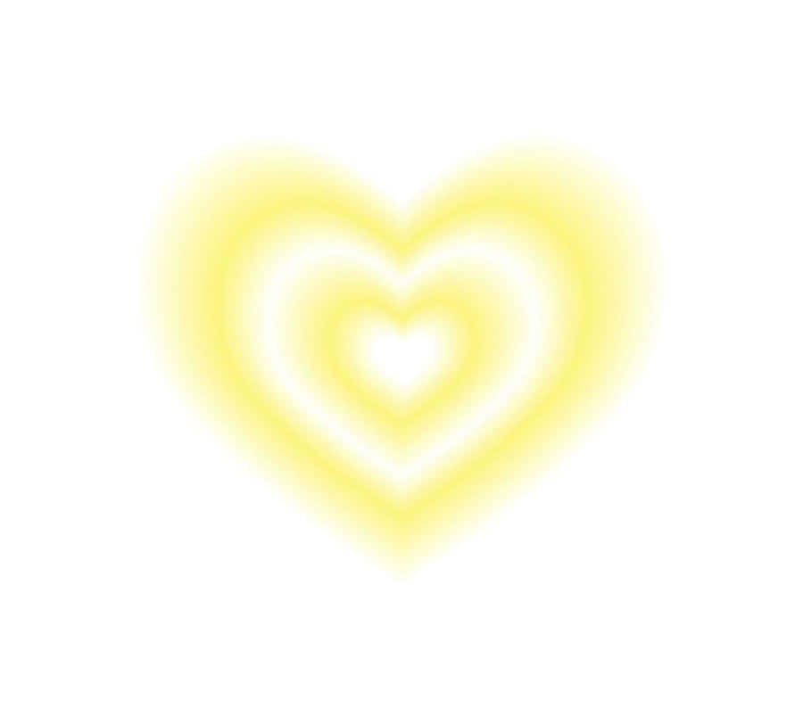 Glowing Yellow Heart Aura Wallpaper