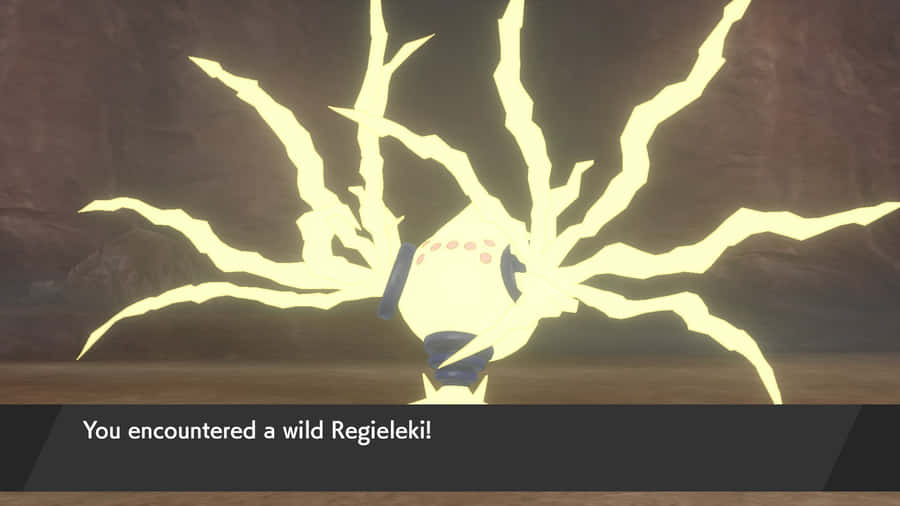 Glowing Yellow Regieleki Wallpaper