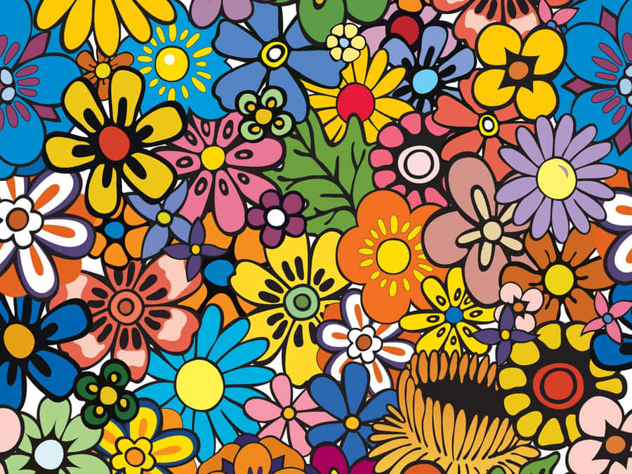 Go Back In Time With A 70s Floral Wallpaper Wallpaper