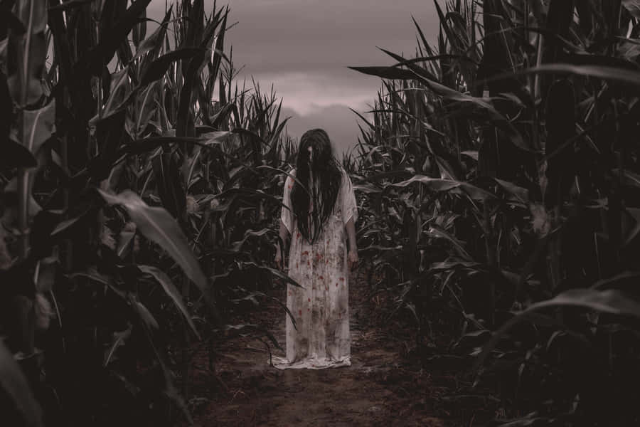 Go On A Spooky Adventure With A Haunted Corn Maze! Wallpaper