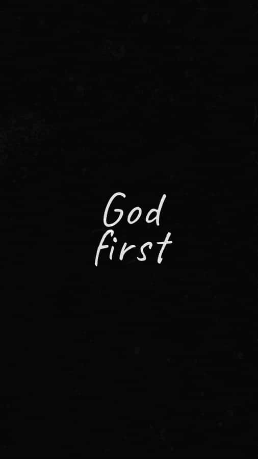 God First Inspirational Quote Wallpaper