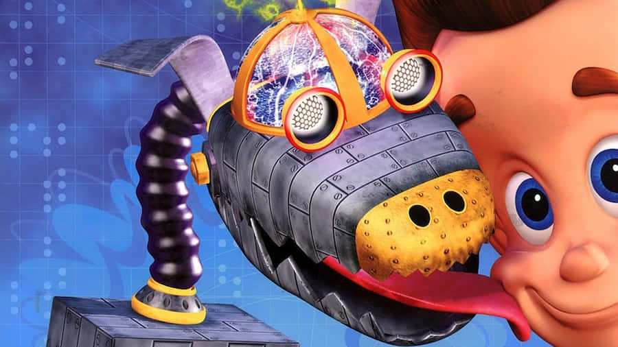 Goddard Licking Jimmy Neutron Boy Genius Wallpaper