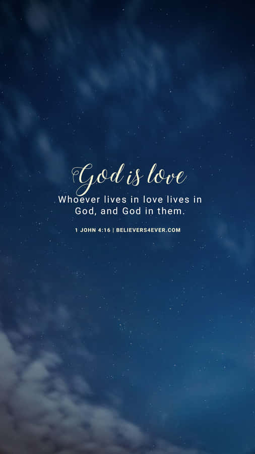 Godis Love Night Sky Quote Wallpaper