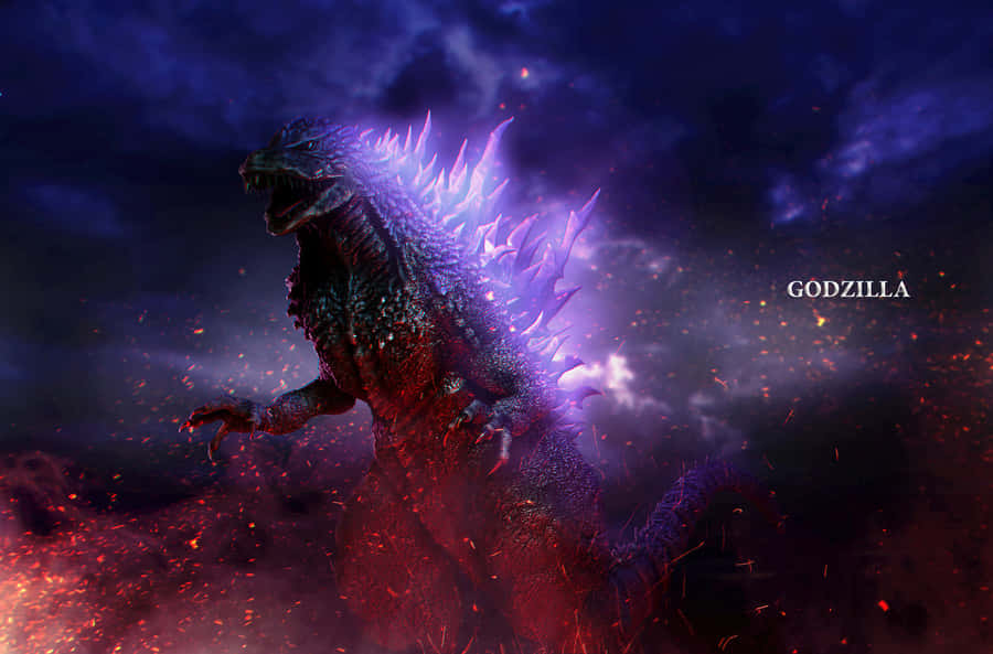 Godzilla 2000 Roaring In The City Wallpaper