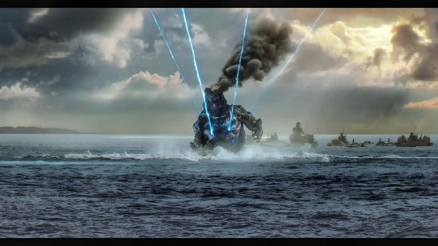 Godzilla Minus One 4k Battle Scene Wallpaper