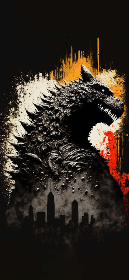 Godzilla Rampage Artwork Wallpaper