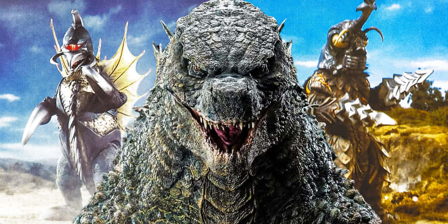Godzilla Versus Megalon Showdown Wallpaper