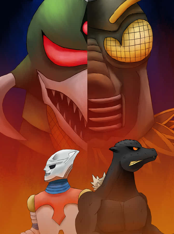 Godzillavs Megalon Monster Showdown Wallpaper