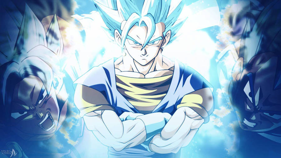 Gogeta Blue Vs Vegeto Wallpaper