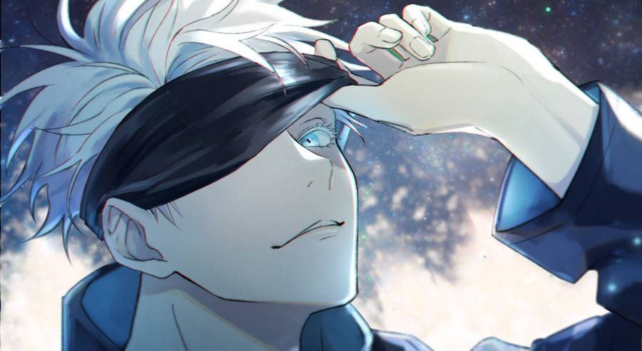 Gojo Sataru Monochromatic Portrait Wallpaper