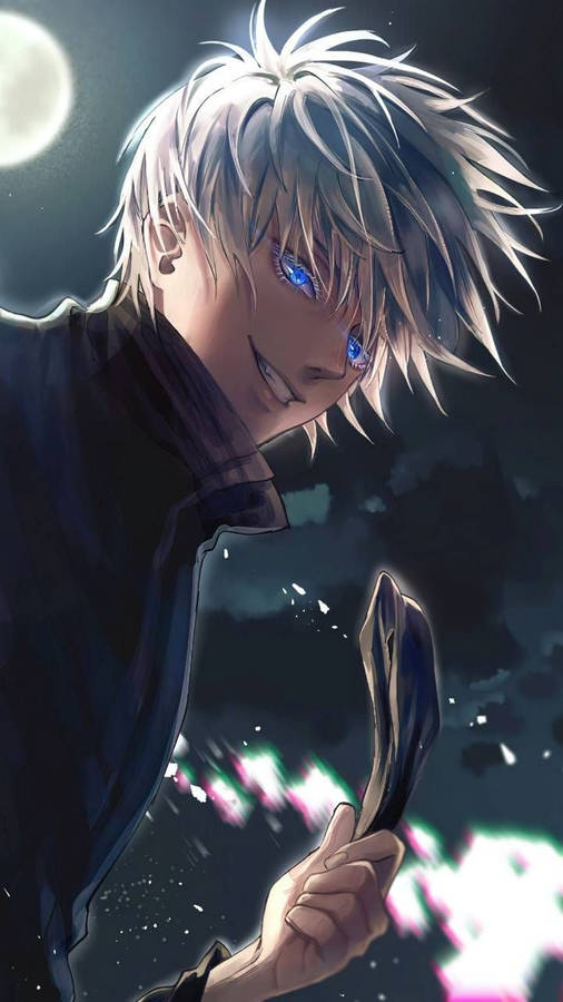 Gojo Sataru Wielding His Amazing Power In A Compelling Scene Wallpaper