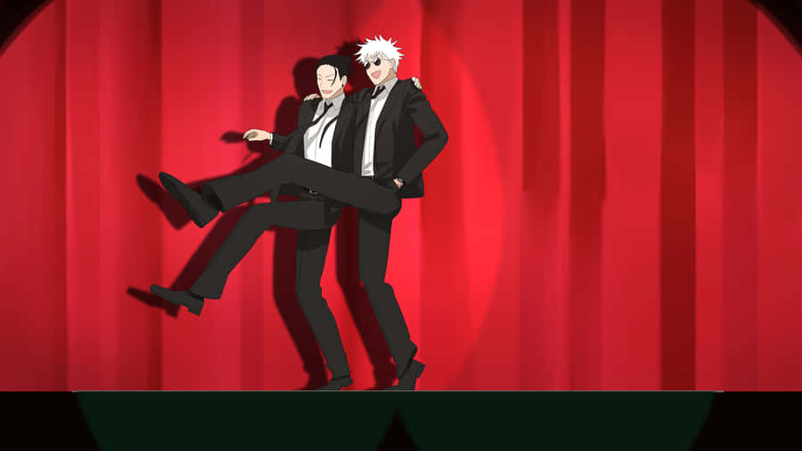 Gojoand Geto Animated Characters Wallpaper